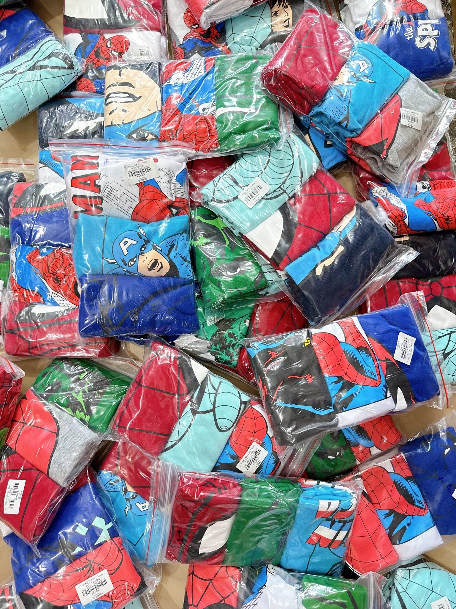  [11-35kg] Set 3 Áo Thun bé trai Cotton Siêu Nhân HM Mix Nhiều Màu- Set màu ngẫu nhiên S3A20 