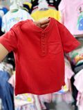  15-17kg 4T Áo thun bé trai G@p đỏ tay ngắn - Đỏ AT06 
