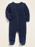  [6-9M] Sleepsuit Khoá Kéo Có Vớ ON Bé Trai - Navy Xám 