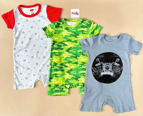  7-15kg Set 3 Romper bé trai siêu quậy- Set ngẫu nhiên S3R1G 