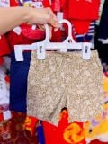  18m-4T Set 2 quần short kaki bé trai có dây rút thật- S2Q01 
