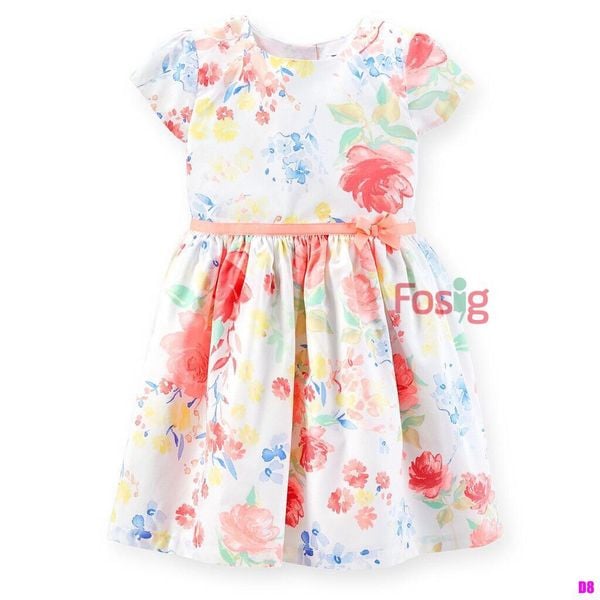  [6T 20-22kg] Đầm Công Chúa Bé Gái Cter - Trắng Hoa NC 