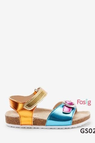  [11,5-13.5cm ; 15.5cm ; 20,5cm] Giày Sandal Bé Gái Nxt - Tím Xanh Vàng 