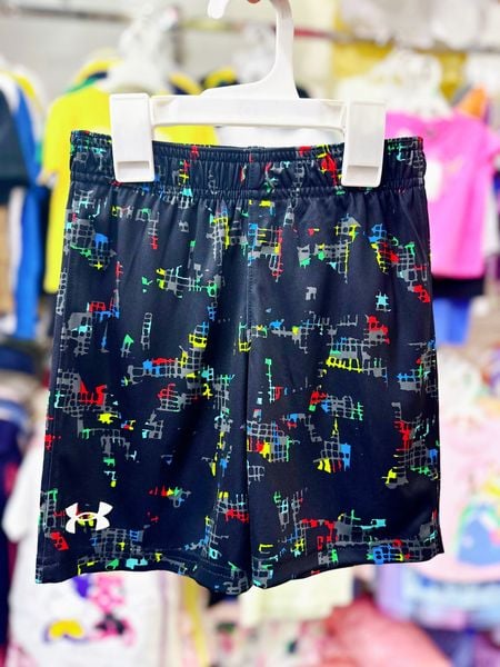  [14-22kg] Quần Short Thun Sport Bé Trai Under - Đen Đa Màu 