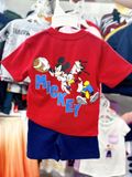 12-14kg; 21-33kg Đồ bộ ngắn H..M form manly, thoáng mát cho bé trai- Đỏ chuột Mickey DB81T 