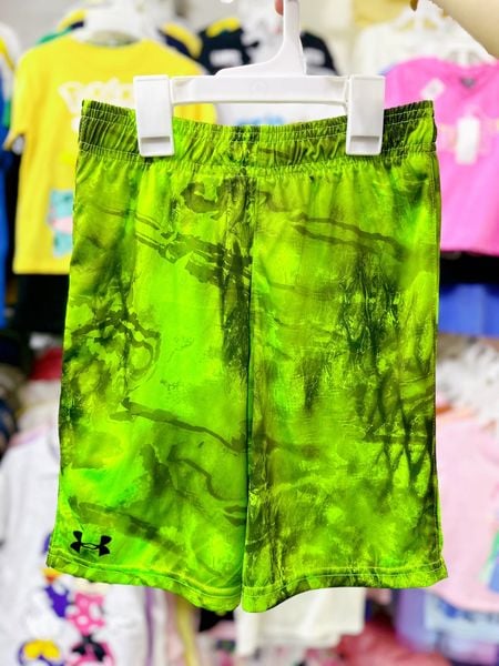  [23-25kg] Quần Short Thun Sport Bé Trai Under - Xanh Lá Loang 