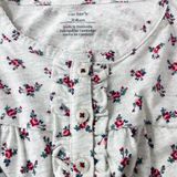  [0-3m] Bodysuit Tay Dài Bé Gái Cter - Xám Hoa Đỏ 