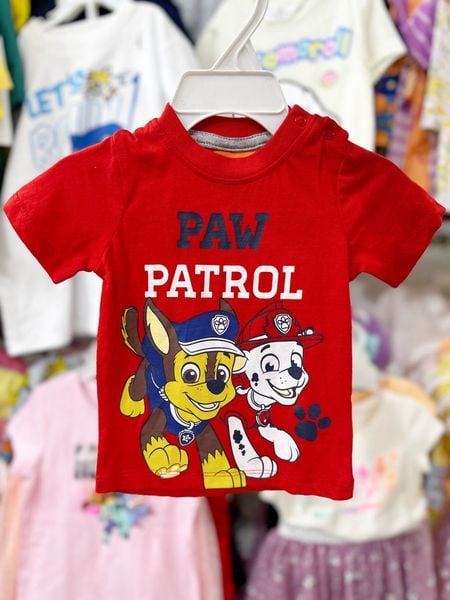  [3-6m] Áo Thun Tay Ngắn Sơ Sinh Bé Trai Nick Jr - Đỏ Paw Patrol 