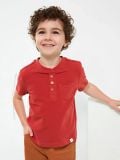  15-17kg 4T Áo thun bé trai G@p đỏ tay ngắn - Đỏ AT06 
