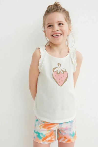  9-16kg Quần thun legging lửng CJ cho Bé Gái- Loang màu QS30 