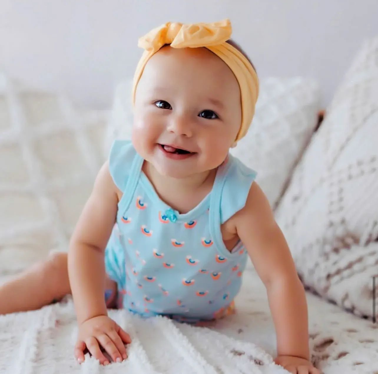  3m, 24m] Bodysuit Cánh Tiên Bé Gái Cter50 - Xanh Cầu Vồng 