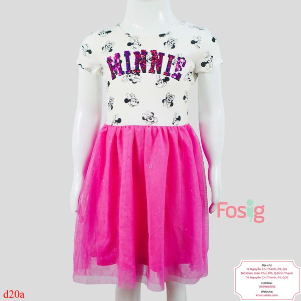  [17-18kg] Đầm Cánh Tiên Bé Gái JB190 - Trắng Minnie 