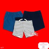  [3m-12m] Set 3 Quần Short Da Cá Bé Trai Cter240 - Combo màu ngẫu nhiên 