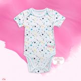  [3-6m] Bodysuit Tay Ngắn Bé Trai - Trắng Mũi Tên 