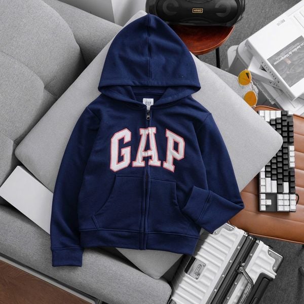  17-55kg  XS-XXL Áo khoác G bé gái- Navy chữ viền hồng AK04 