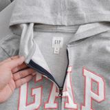  17-20kg; 24-36kg XS-XXL Áo khoác G Unisex- Xám chữ viền hồng AK04 