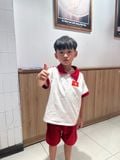  10-24kg Set đồ bộ thun cổ trụ cờ đỏ sao vàng cho bé trai bé gái 