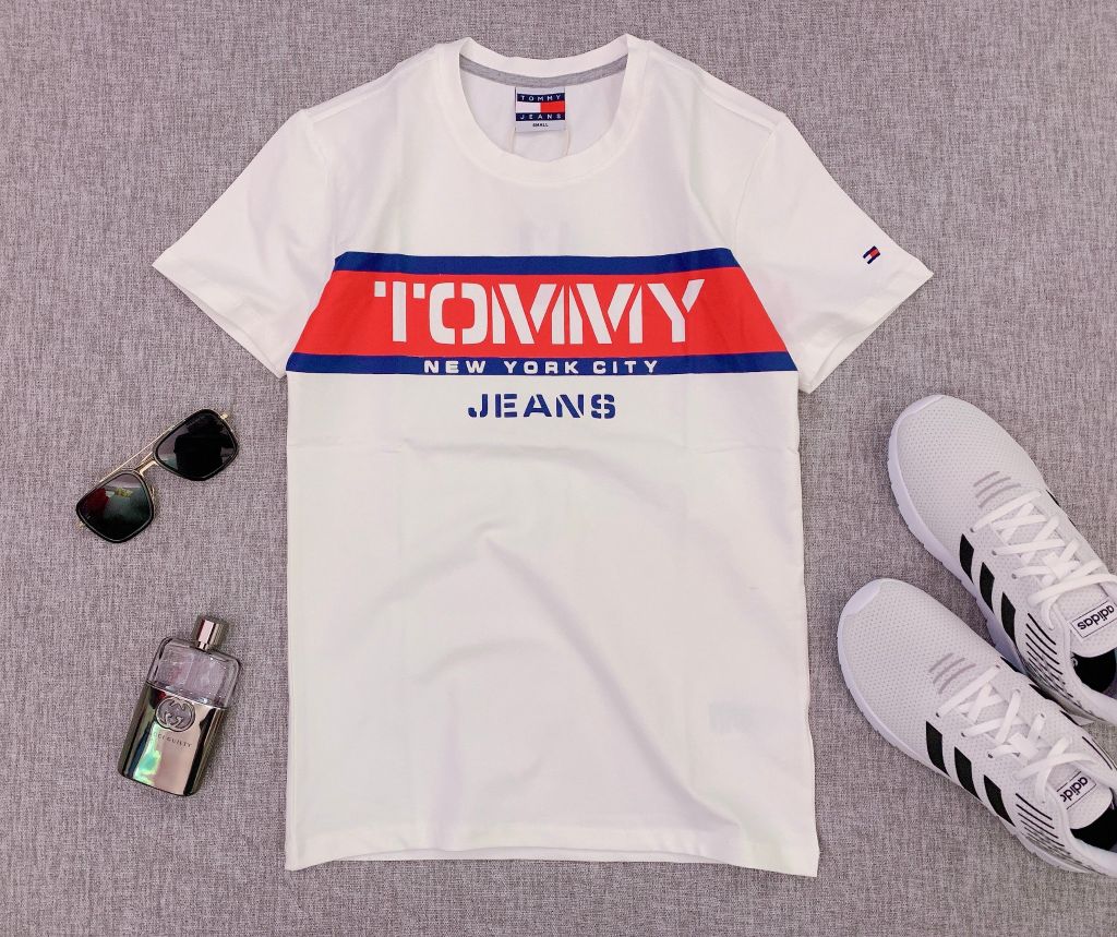  [S-XL] Áo Thun Tommy Jeans - Trắng 