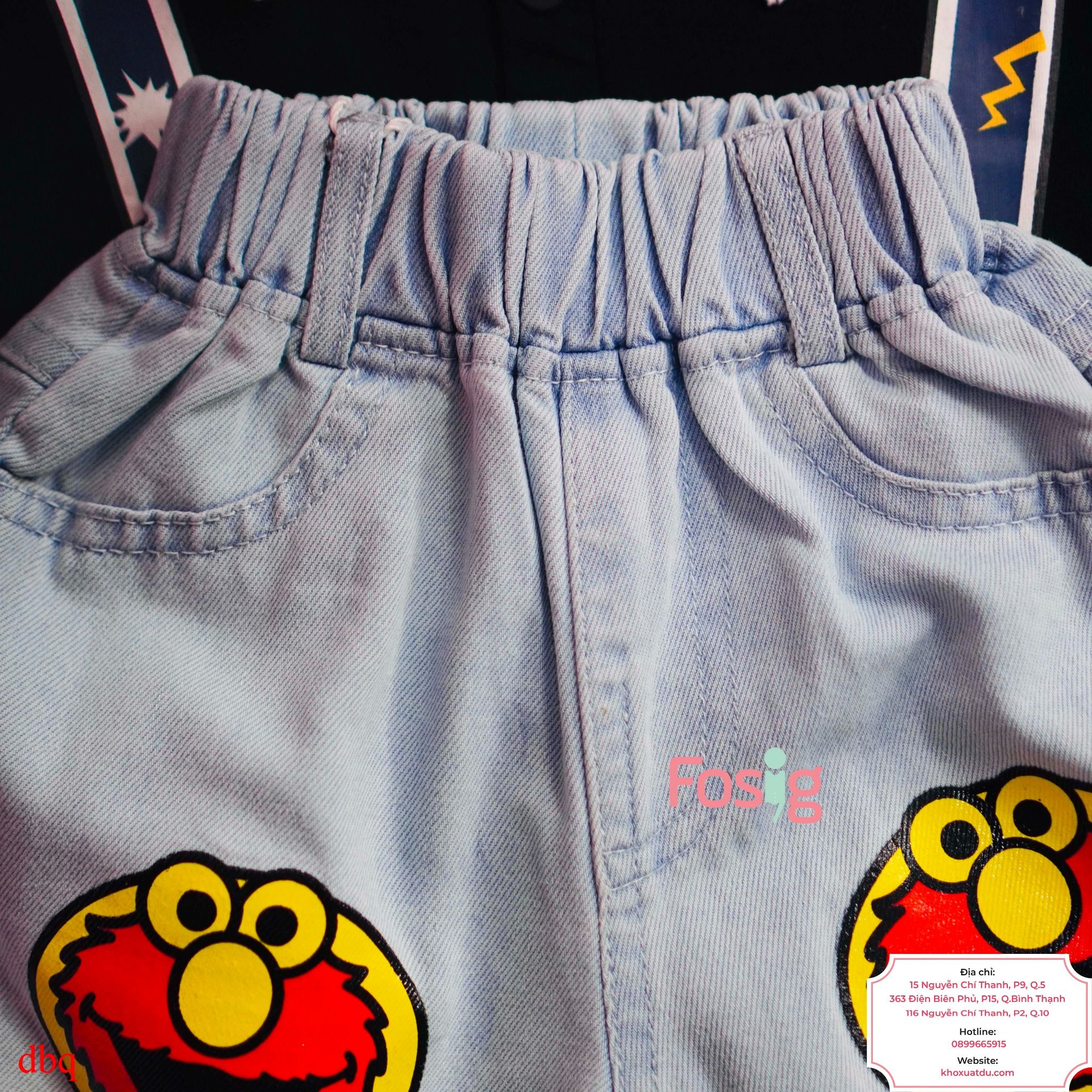  [10-14kg] Set Đồ Bộ Ngắn Bé Trai QC - Đen mascot Bánh Quy 