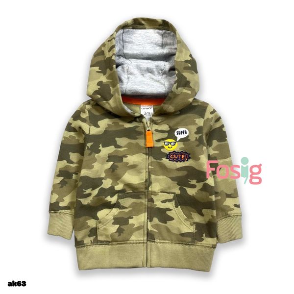  [3-9m] Áo Khoác Bé Trai Cter - Xanh Camo Cute 