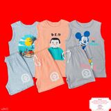  [17-18kg ; 23-25kg] Set 3 Đồ Bộ Ngắn 3 Lỗ cho Bé RD - Combo màu ngẫu nhiên 
