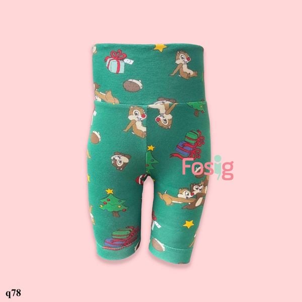  [0-1m] Quần Thun legging HM Unisex bé - Xanh Lá Sóc 