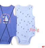  3m - 24m Bodysuit Tay Ngắn Bé Trai Cter - Xanh Thuyền Nhỏ 