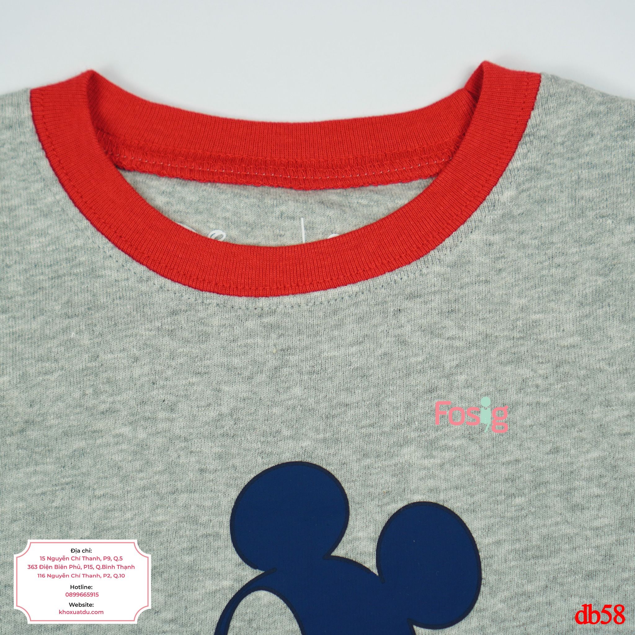  [13-14kg; 21-23kg; 28-35kg] Set Đồ Bộ Ngắn Bé Trai Cter120 - Xám Mickey 