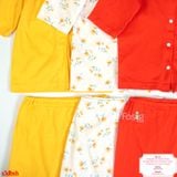  [10-25kg] Set 3 Đồ Bộ Ngắn Xuất Hàn Bé Gái - Combo màu ngẫu nhiên 