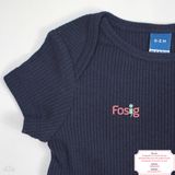  [0-3M ; 6-18M] Bodysuit Tay Ngắn Bé Trai ON - Navy Sọc 