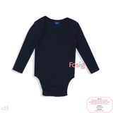  [3-6M ; 12-24M] Bodysuit Tay Dài Bé Trai ON - Navy Sọc 