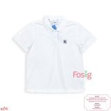  [51-72kg] Áo Thun Polo ML. Unisex - Trắng NY 