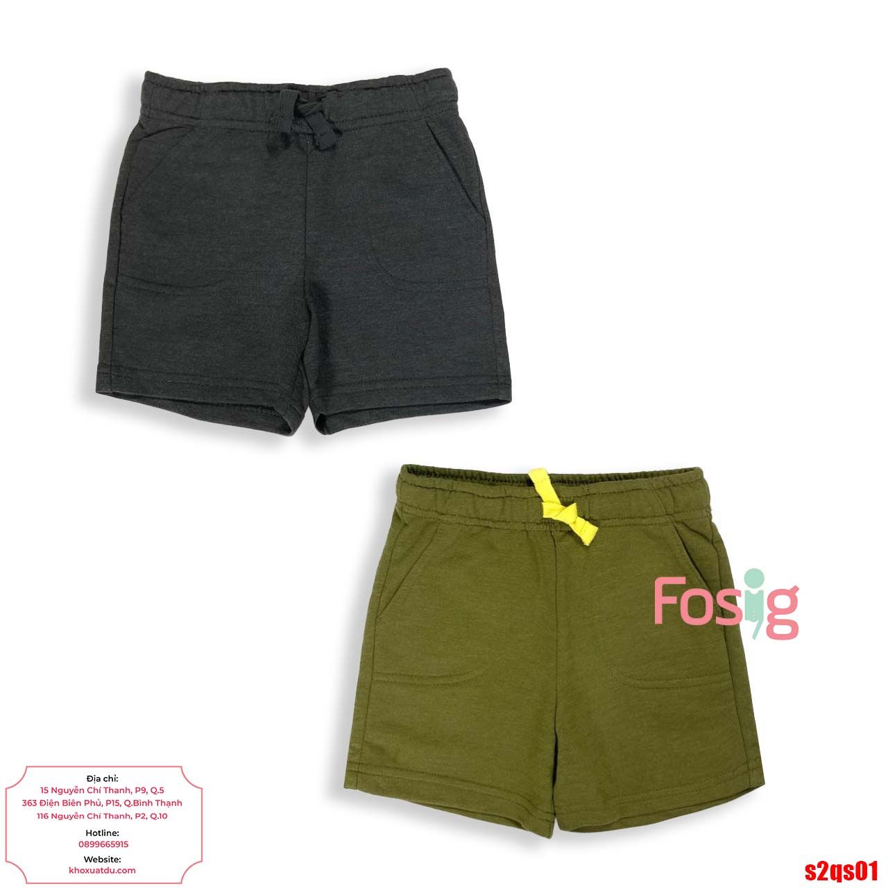  [9-12kg] Set 2 Quần Short Da Cá CJ Bé Trai - Combo màu ngẫu nhiên 