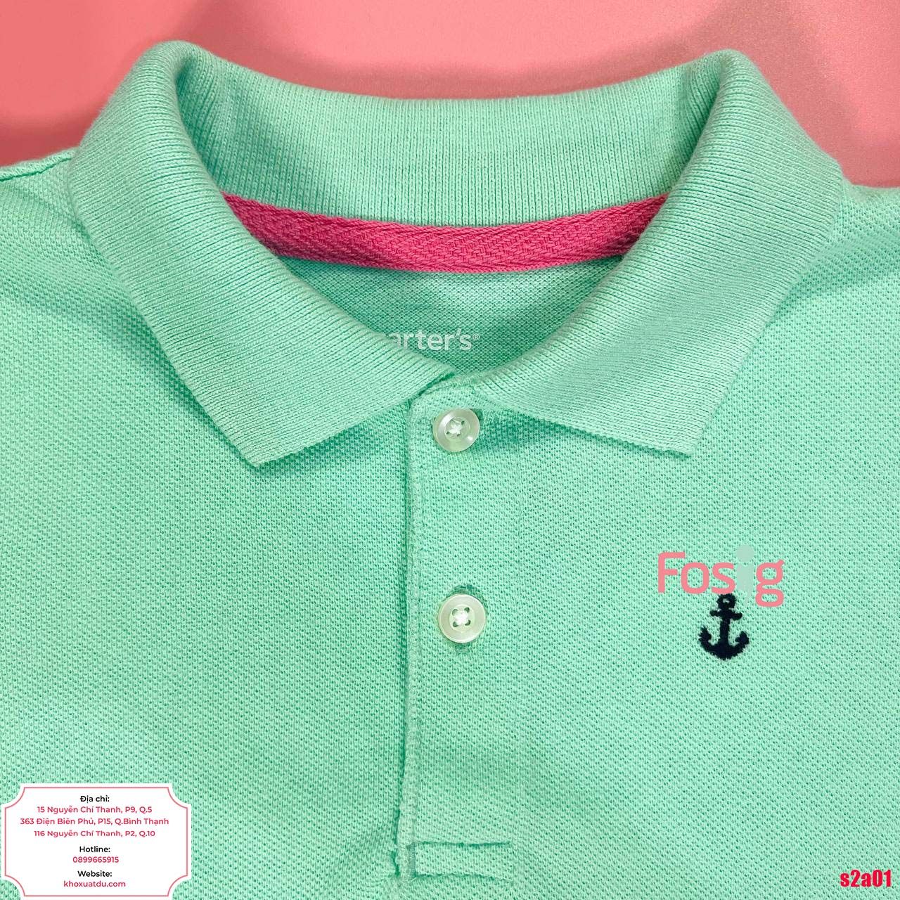  [5-34kg] Set 2 Áo Thun Tay Ngắn Polo Cổ Bẻ Cter Oskos Bé Trai - Combo màu ngẫu nhiên 