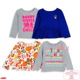  [13-15kg] Set 4 Áo Thun Tay Dài PL + Gara Bé Gái - Combo màu ngẫu nhiên 