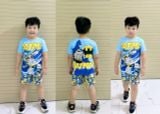  [7-17kg] Set Đồ Bộ Ngắn Thun Lạnh Bé Trai - Xanh Batman 