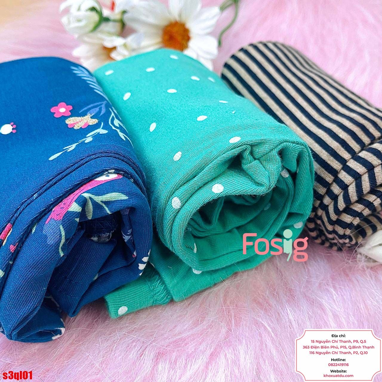  [6-18kg 24-33kg] Set 3 Quần Dài Legging Cter Bé Gái Mix Nhiều Màu - Combo Màu Ngẫu Nhiên 
