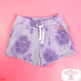  [22-23kg] Quần Short Nỉ GP Bé Gái - Tím Loang GP 