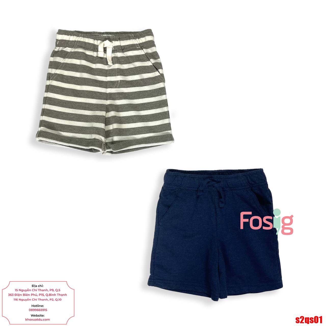  [9-12kg] Set 2 Quần Short Da Cá CJ Bé Trai - Combo màu ngẫu nhiên 