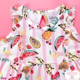  [4-8kg 17-19kg] Set 2 Đầm Thun Cotton Tay Ngắn Bé Gái - Combo màu ngẫu nhiên 