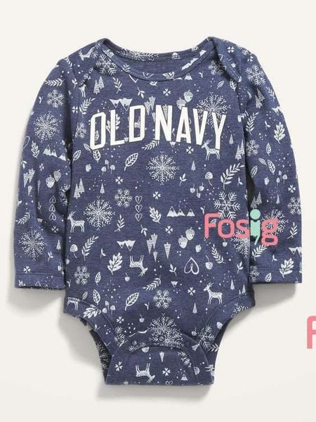  [0-3M ; 6-12M] Bodysuit Tay Dài Bé Trai ON - Navy ON 