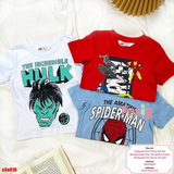  [11-35kg] Set 3 Áo Thun bé trai Cotton Siêu Nhân HM Mix Nhiều Màu- Set màu ngẫu nhiên S3A20 