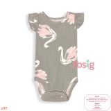  3m - 6m ; 24m Bodysuit Cánh Tiên Bé Gái Cter50 - Xanh Rêu Thiên Nga 