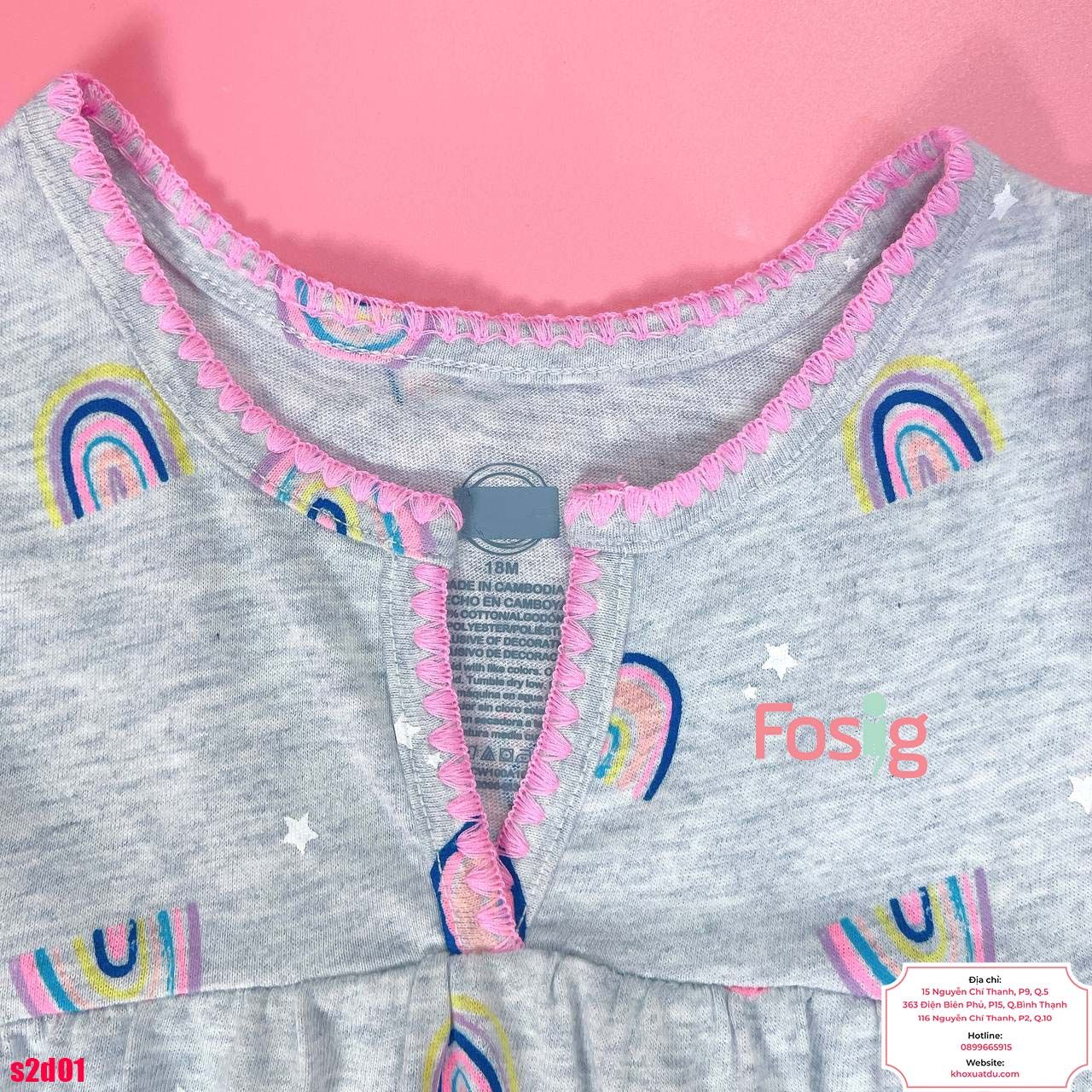  [4-8kg 17-19kg] Set 2 Đầm Thun Cotton Tay Ngắn Bé Gái - Combo màu ngẫu nhiên 