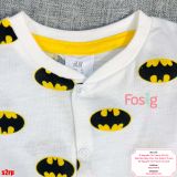  [5-8kg 15-16kg] Set 2 Romper Body Đùi Cho Bé Trai HM - Đen Trắng Batman 