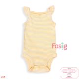  [3-24M] Bodysuit Cánh Tiên Bé Gái Cter50 - Sọc Vàng Nhạt 