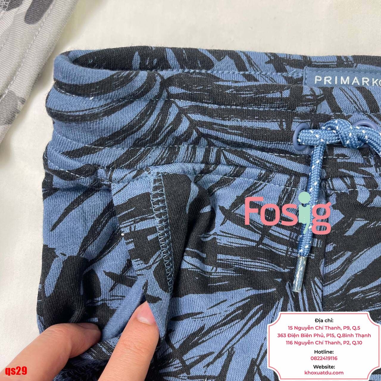  [10-14kg và 17-20kg] Quần Short Thun Da Cá Dây Rút PM Bé Trai - Navy Lá Đen 