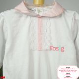  [3m] Sleepsuit Có Vớ Bé Gái - Trắng Ren 