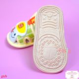  [10.5cm>] Giày Tập Đi Đế Cao Su Chống Trượt Cho Bé - Xanh Vàng Mặt Cười 