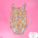  [3m-12m] Bodysuit Cánh Tiên Bé Gái Cter50 - Hồng Hoa Nâu 